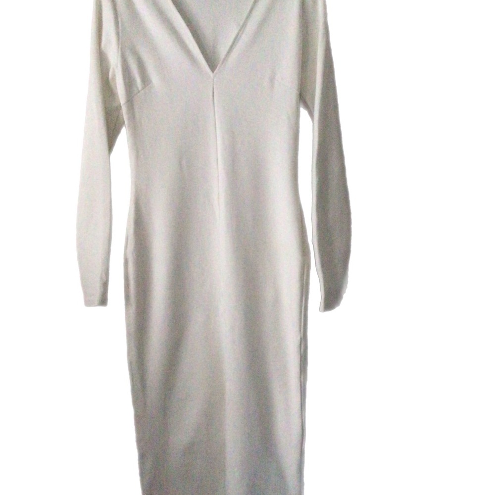 Elegant White Long Sleeve Dress